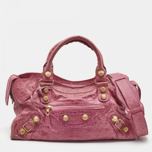 Balenciaga Pink Leather GGH Part Time Bag