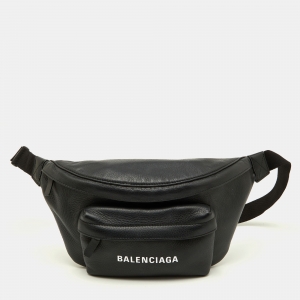 Balenciaga Black Leather Everyday Belt Bag