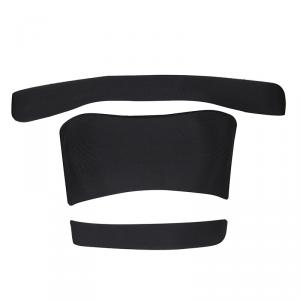 Pre Owned Balmain Black Knit Cutout Bandeau Top S