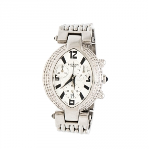 Balmain Silver Stainless Steel and Diamond Excessive Chronograph 5831 Women's Wristwatch 32 mm