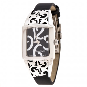 Balmain Black Stainless Steel Elysees Arabesques B3371.32.64 Women's Wristwatch 24 mm
