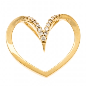 Bernhard H. Mayer Milena Heart Diamond 18k Yellow Gold Pendant 