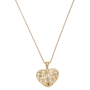 Bernhard H. Mayer Clara Diamond 18K Yellow Gold Heart Pendant