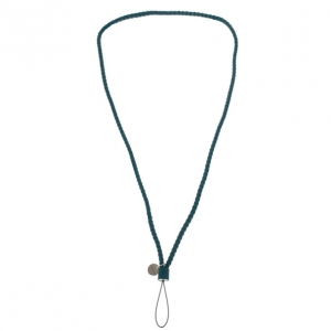 Pre Owned Bottega Veneta Green Intrecciato Phone Strap