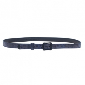 Pre Owned Bottega Veneta Blue Watersnake Ayers Belt 80CM