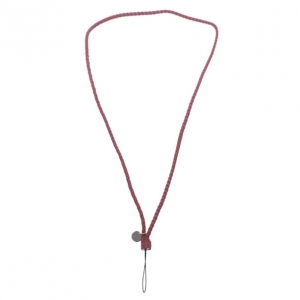 Bottega Veneta Brown Intrecciato Leather Phone Strap
