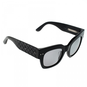 Bottega Veneta Black Polarized BV0007S Wayfarer Sunglasses