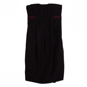 Bottega Veneta Strapless Burgundy Dress S