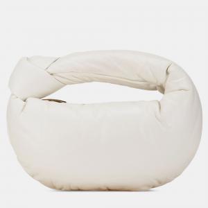 Bottega Veneta White Mini Nappa Puffy Jodie