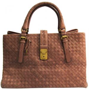 Pre Owned Bottega Veneta Brown Intrecciato Leather Tote Bag