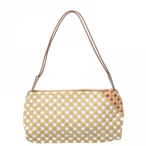 Pre Owned Bottega Veneta Multicolor Woven Leather Shoulder Bag