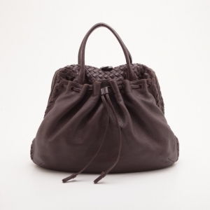 Bottega Veneta Brown Dome Drawstring Bag