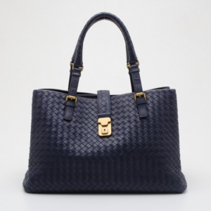 Pre Owned Bottega Veneta Roma Intrecciato Leather Tote