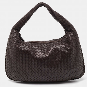 Pre Owned Bottega Veneta Brown Intrecciato Leather Hobo