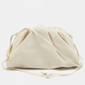 Bottega Veneta Off White Leather Mini The Pouch Bag