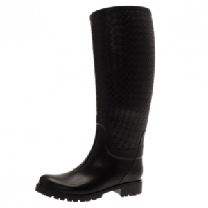 Pre Owned Bottega Veneta Intreciatto Rain Boots Size 40