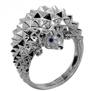Boucheron White Gold Hedgehog Diamond Ring Size 53