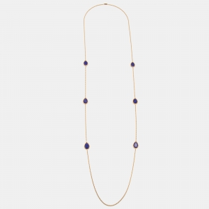 Boucheron Serpent Boheme Lapis Lazuli 18k Yellow Gold Station Necklace