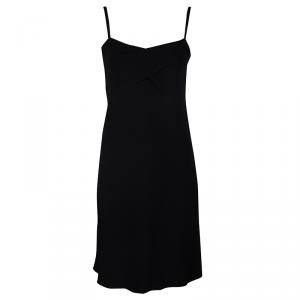 Boutique Moschino Black Drape Detail Sleeveless Dress S
