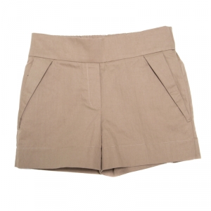 Brunello Cucinelli Beige Cotton Elasticized Waist Shorts S