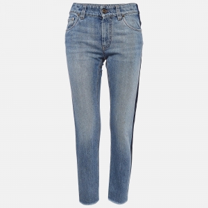 Brunello Cucinelli Blue Denim Straight Leg Jeans S Waist 28"'