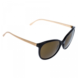 Burberry Black/ Gold Mirrored B 4146 Oval Sunglasses