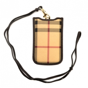 Pre Owned Burberry Nova Check Blackberry Case With Bag Link