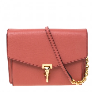 Pre Owned Burberry Cinnamon Red Leather Small Macken Crossbody Bag