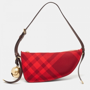 Burberry Ripple IP Check Fabric Mini Shield Sling Bag