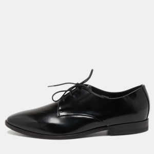 Burberry Black Leather Lace Up Derby Size 39