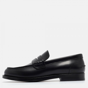 Burberry Black Leather Bedmont Loafers Size 39.5