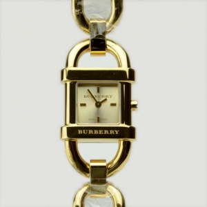 Burberry Gold Plated Stainless Steel Womens Wristwatch 17 MM