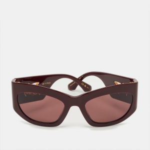Pre Owned Burberry Etro Burgundy 0074/G/S Cat Eye Sunglasses