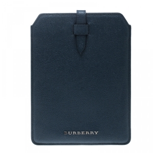 Pre Owned Burberry Blue Leather IPad Mini Case