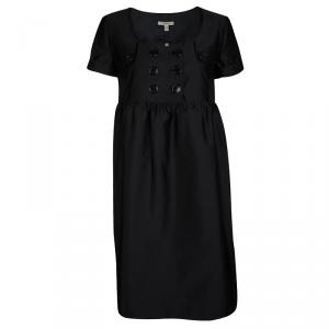 مملوكة مسبقًا Burberry London Black Short Sleeve Trench Dress M