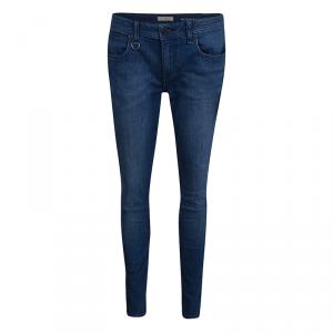 Pre Owned Burberry brit Indigo Dark Wash Faded Effect Denim Westbourne Skinny Jeans M