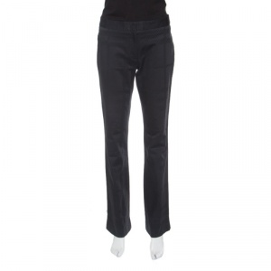 Pre Owned Burberry London Black Cotton Pixelated Trousers M