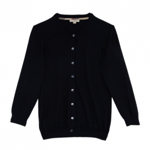 Pre Owned Burberry Black Button Down Cardigan M