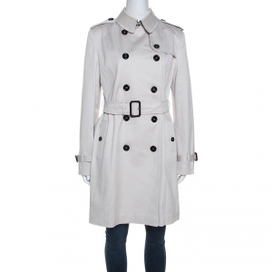 Pre Owned Burberry Beige Gabardine Trench Coat M