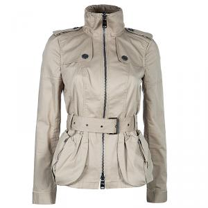 Pre Owned Burberry Beige Zip Front Jacket S