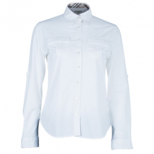 Pre Owned Burberry White Classic Button Down Shirt L
