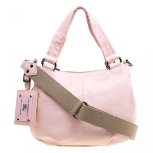 Burberry Blue Label Blush Pink Leather Top Handle Bag
