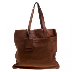 مملوكة مسبقًا Burberry Brown Leather Shopper tote