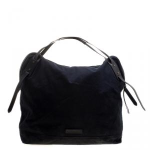 مملوكة مسبقًا Burberry Black Canvas Large Luggage Tote