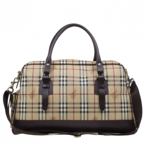 Burberry Haymarket Coated Canvas Luggage Bag