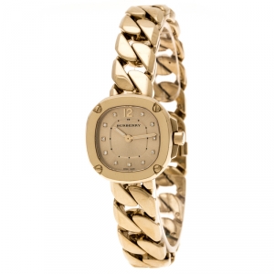 Burberry Gold Plated Diamond Bby1952 Women's Watch 24MM