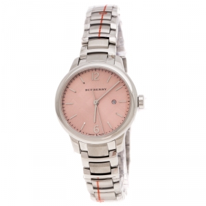 Burberry Peach Stainless Steel Classic BU10111 Women's Wristwatch 32 mm