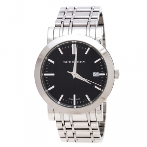  Burberry Black Stainless Steel Heritage BU1364 Men's Wristwatch 38 mm