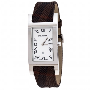 Pre Owned Burberry White Stainless Steel 14000G Women's Wristwatch 24 mm