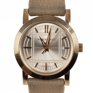 Burberry Gold Haymarket Womens Wristwatch 29 MM